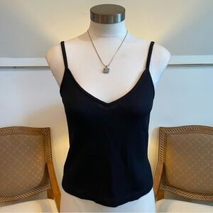 Vintage St. John Black Knit Camisole Top, Size Small